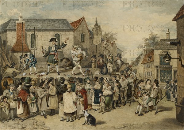 A Fair at Woodstock, 1838. Artist: Charles Turner.