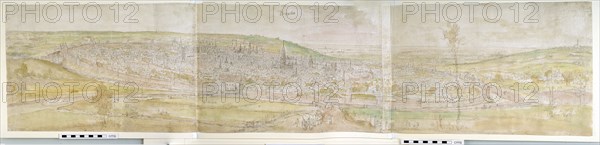 Panoramic View of Brussels from the North, 1558. Artist: Anthonis van den Wyngaerde.