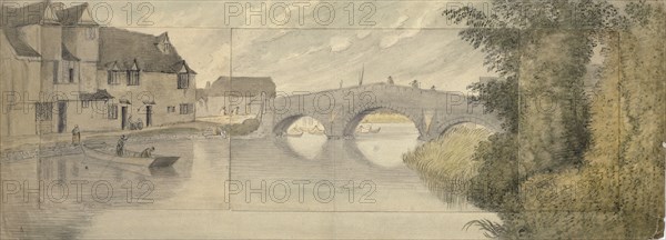 Hythe Bridge, Oxford, 1789. Artist: John Baptist Malchair.