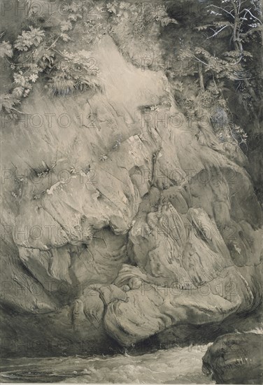 Study of Gneiss Rock, Glenfinlas, July 1853-February 1854. Artist: John Ruskin.