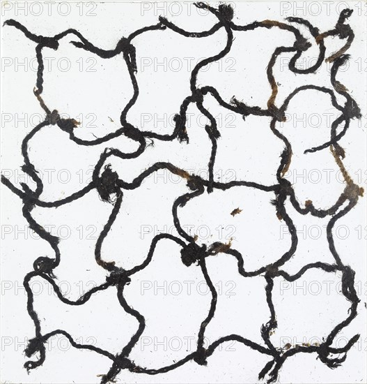 Fragment of a fishing net, Neolithic/Bronze Age (Switzerland), c3rd millenium BC. Artist: Unknown.
