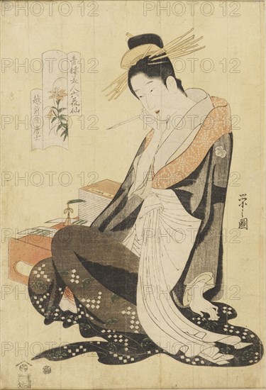 The Courtesan Morokoshi of Echizen-ya, c1794-c1795. Artist: Hosoda Eishi.