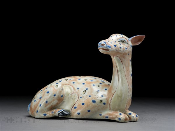 Figure of a reclining hind, c1680. Artist: Unknown.