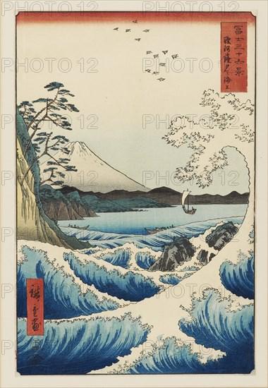 The Sea at Satta in Suruga Province, designed 1858,  published 1858-1859. Artist: Ando Hiroshige.
