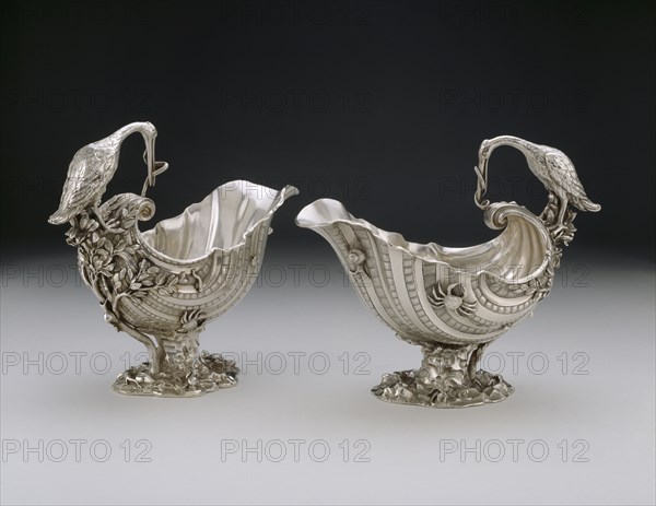 Pair of Sauceboats, 1737. Artist: Charles Frederick Kandler.