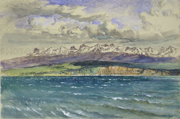 Afternoon in Spring, with south Wind, at Neuchatel, 30 April 1869. Artist: John Ruskin.