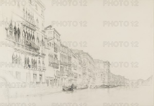 View from the Palazzo Bembo to the Palazzo Grimani, Venice, May - June 1870. Artist: John Ruskin.