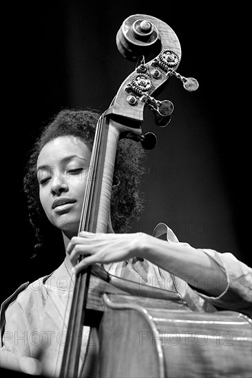 Esperanza Spalding, 2013. Artist: Alan John Ainsworth.