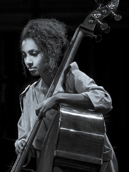 Esperanza Spalding, 2014. Artist: Alan John Ainsworth.