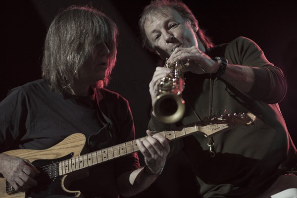 Mike Stern and Bill Evans, 2013. Artist: Alan John Ainsworth.