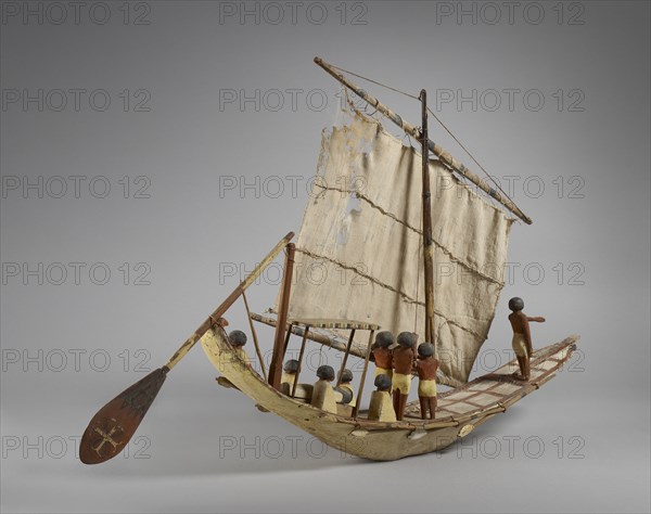 Model of a boat, Middle Kingdom, c1975- 1640 BC. Artist: Unknown.