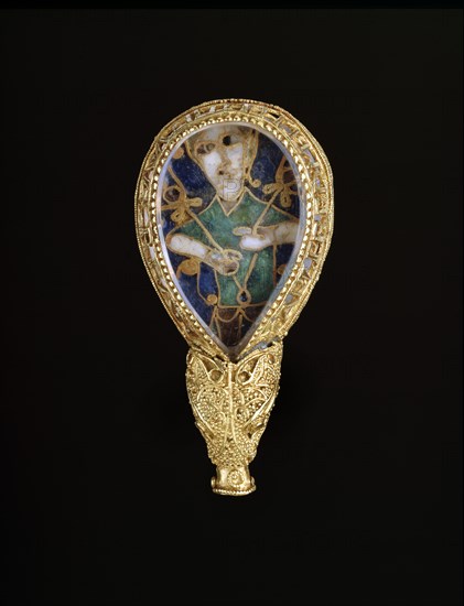 Jewelled terminal of aestel (The Alfred Jewel), 871 - 899. Artist: Unknown.