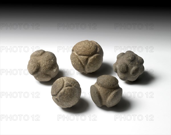 Carved stone balls, Neolithic - Early Bronze Age (Britain), c3000-2500 BC. Artist: Unknown.