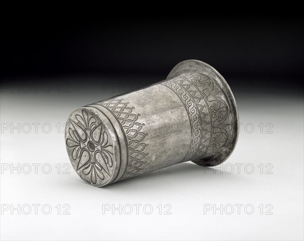 Silver beaker with incised decoration, 5th century BC. Artist: Unknown.