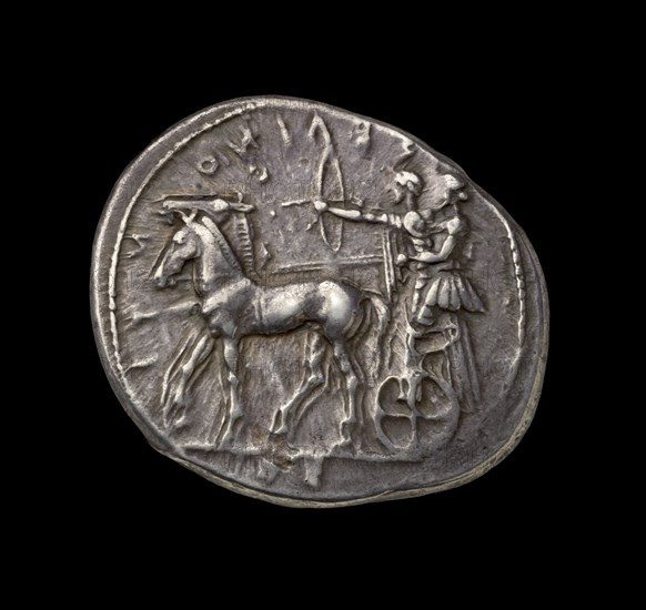 Ancient Greek silver coin, 450 BC. Artist: Unknown.
