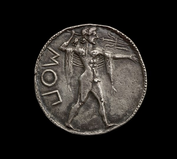 Ancient Greek incuse silver coin, 510-530. Artist: Unknown.
