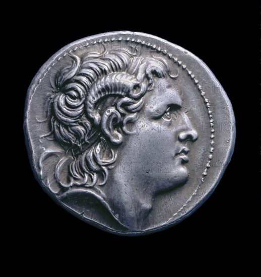 Ancient Greek silver coin, 286 BC-281 BC. Artist: Unknown.