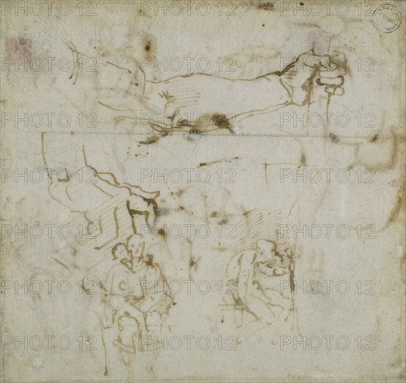 Page from a Sketch Book, c1490-1560. Artist: Michelangelo Buonarroti.