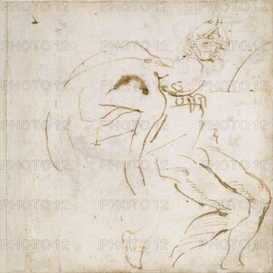 Two partial Figure Studies, c1490-1560. Artist: Michelangelo Buonarroti.