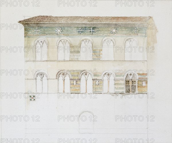 The Palazzo Gambacorti, Pisa, 27 - 30 April 1872. Artist: John Ruskin.