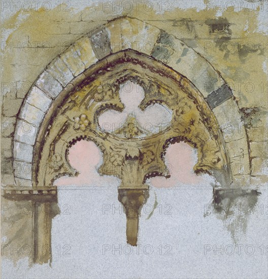 Window of Palazzo Tolomei, Siena, 25 - 27 June 1870.  Artist: John Ruskin.