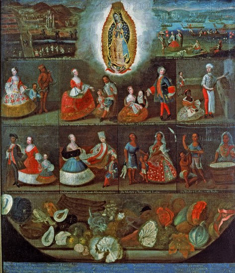 'Virgin of Guadalupe', together with the Virgin the various possible crossbreedings of American ?