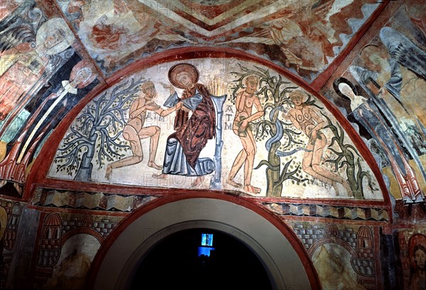 Adam and Eve, mural paintings from the Chapel of the Vera Cruz in Maderuelo.