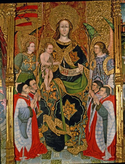 Central panel with the Virgin's 'Altarpiece of the Paería', dedicated to Saint Michael (1444-1447).