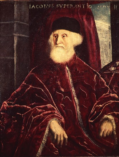 'Portrait of the attorney James Saranzo', painting by Tintoretto.