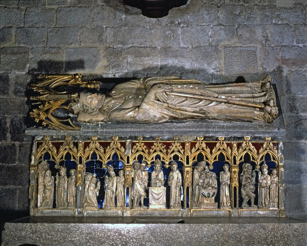 'Tomb of Saint Narcissus'. Sculpture in limestone and alabaster with traces of polychrome and bl?