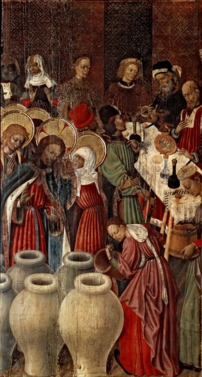 Altarpiece of the Transfiguration', detail of the table showing the Canaan Weddings, before its r?