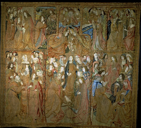 The Triumph of the Mother of God' series of fifteenth century Flemish tapestries. Cloth III 'The ?