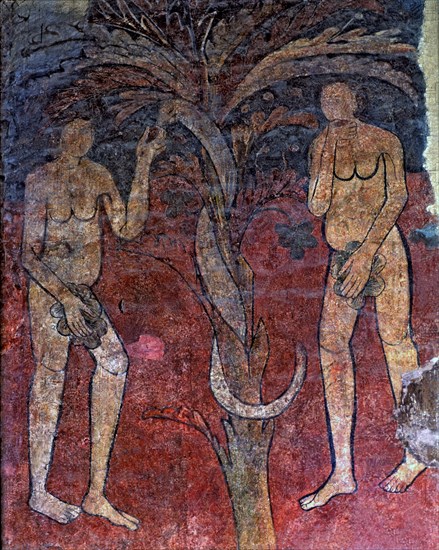 The original Sin', mural painting belonging to the triumphal arch of the central apse of the nave?