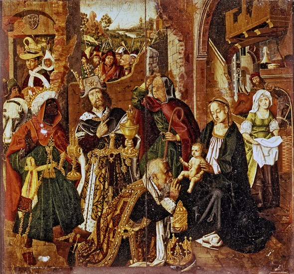 'Adoration of the Magi' (Epiphany) by Bartolomé Bermejo.