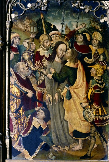 Kiss of Judas', table of the Caparroso altarpiece, altar donated to the Cathedral by Pedro Marcil?