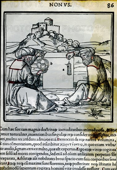 Engraving from 'De Arquitectura', Venice edition of 1511, from the work of Vitruvius: constructio?