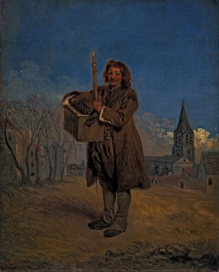 Oil on canvas by Jean-Antoine Watteau entitled 'The Savoyard Boy with marmot' (1716), located in ?
