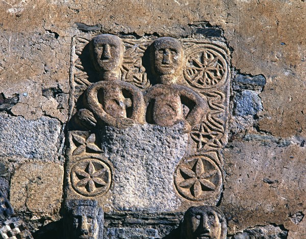 'Adam and Eve after the Original Sin', bas-relief on the façade of the church of San Luis de Alo?