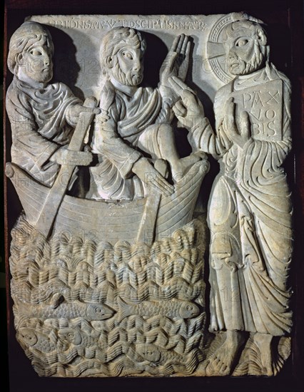 'The Vocation of St. Peter', sculptural relief, marble, c. 1160-1165, from the Monastery of San ?