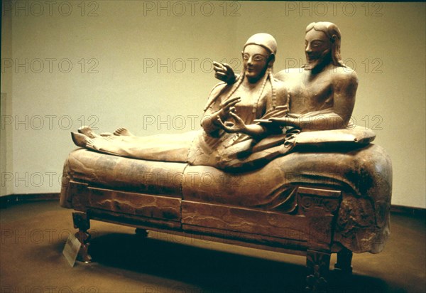 Sarcophagus of the Spouses, made in terracotta.