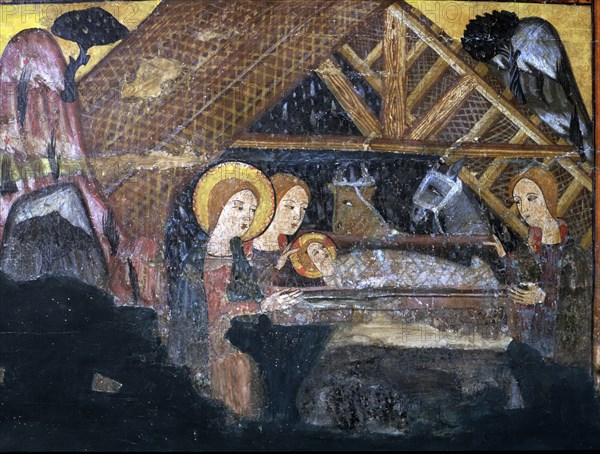 'The Nativity', detail of the work 'The Frontal of the Mother of God', tempera on wood from Bell?