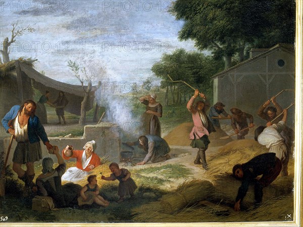 The threshing floor', oil on canvas.