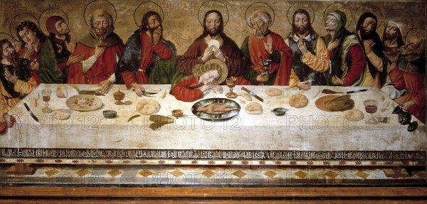 'Last Supper', oil Painting by an anonymous author.
