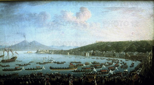 The Bay of Naples on the day of the departure of Charles III.