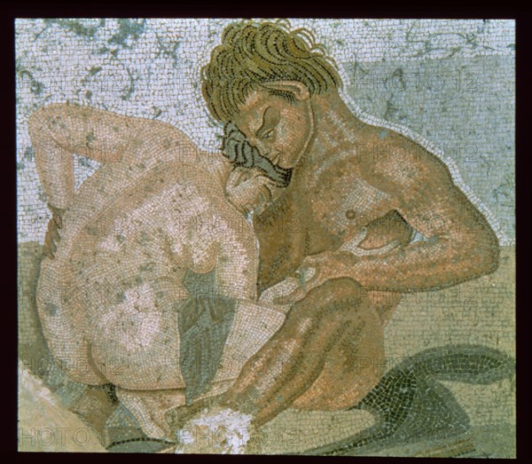 Satyr and Maenad. Mosaic from the House of the Faun.