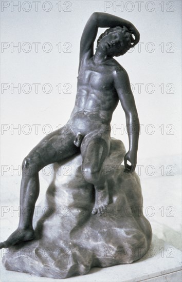 Satyr asleep in bronze, Roman copy of an Hellenistic original of 3rd century BC..