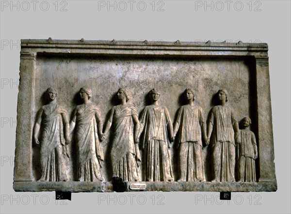 Bas-relief with the Graces, the Nymphs and the City.