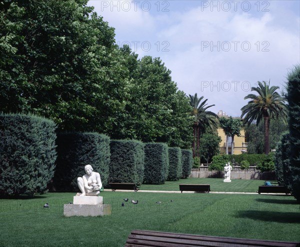 Partial view of the Municipal Park Can Boixeres in L'Hospitalet del Llobregat.