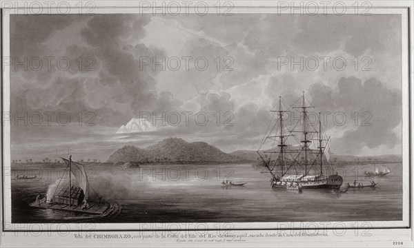 Malaspina Expedition, drawing of the river of Manila.