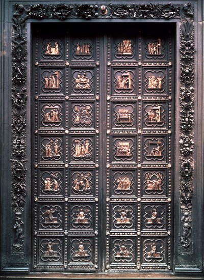 South Gate of the Baptistery of Florence Cathedral, designed by Andrea Pisano.